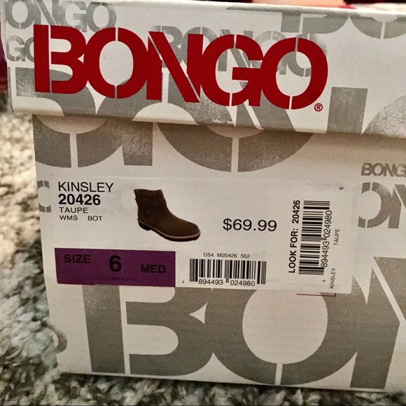 BONGO Women's Kinsley Taupe Ankle Bootie - Picture 6 of 6